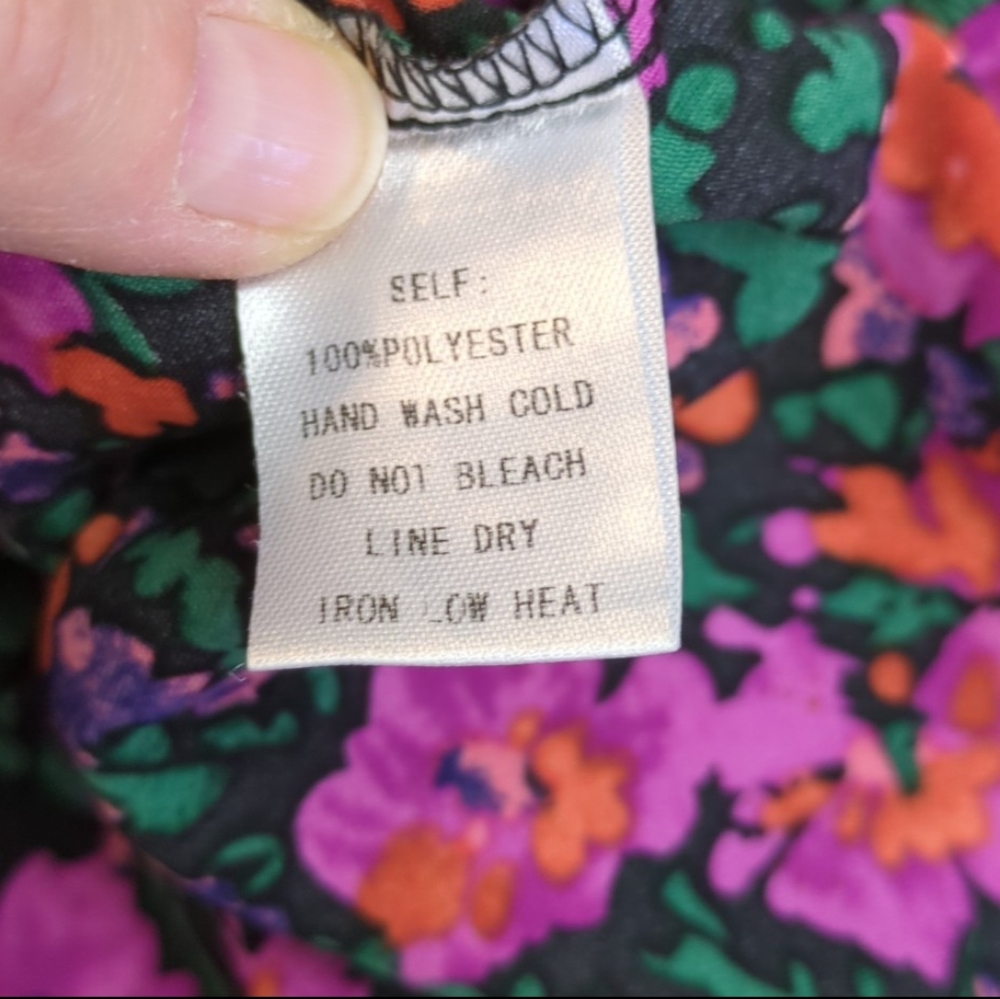 Floral Maxi Dress - Pink and Black - Picture 13 of 16